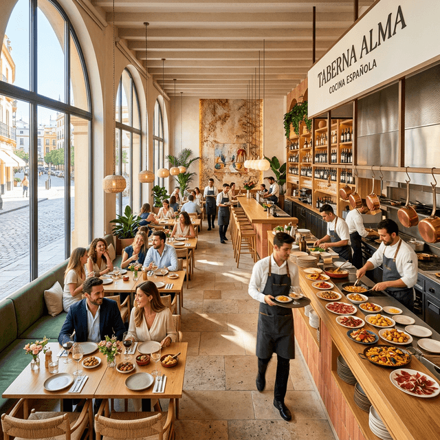 Modern Spanish Restaurant Interior